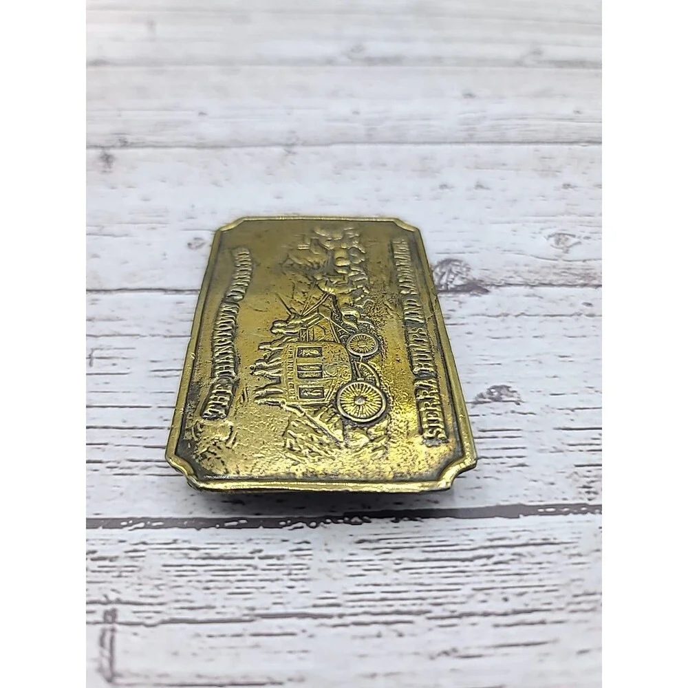 The Hangtown Jerkline Sierra Humps & Saddlebacks Cowboys Stage Coach Belt Buckle